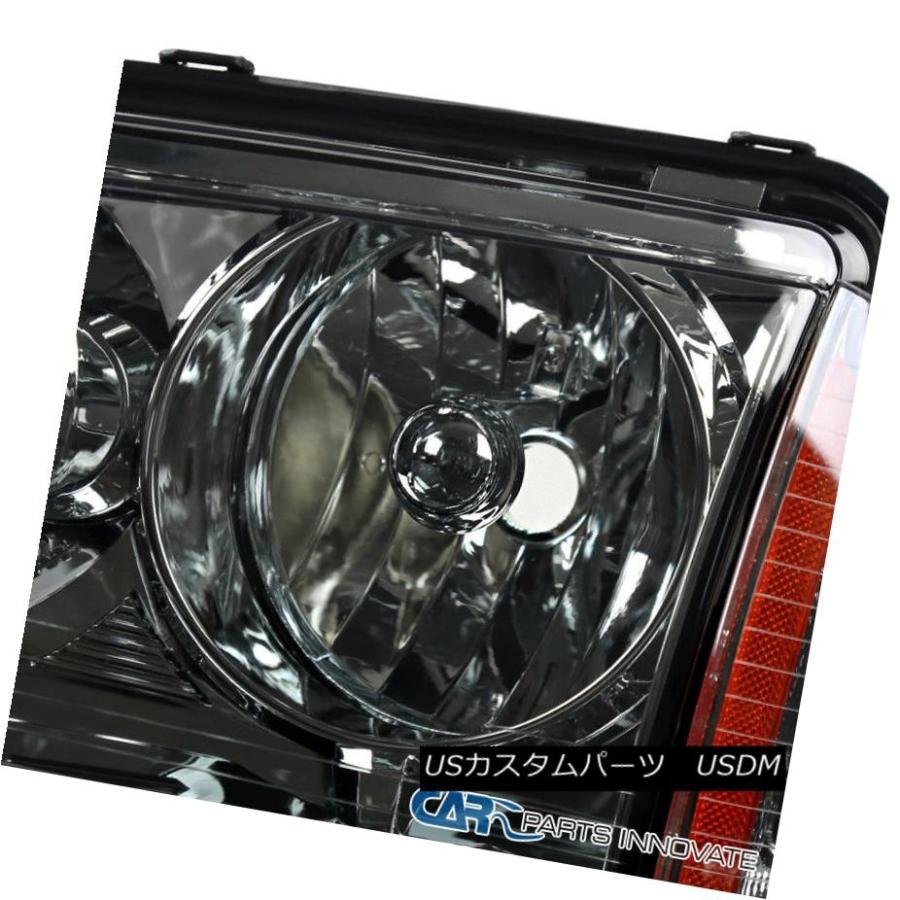 ヘッドライト ドッジ06-10充電器の煙のヘッドライト+コーナーランプ+ブラック8 LED DRLフォグライト Dodge 06-10 Chargerの画像