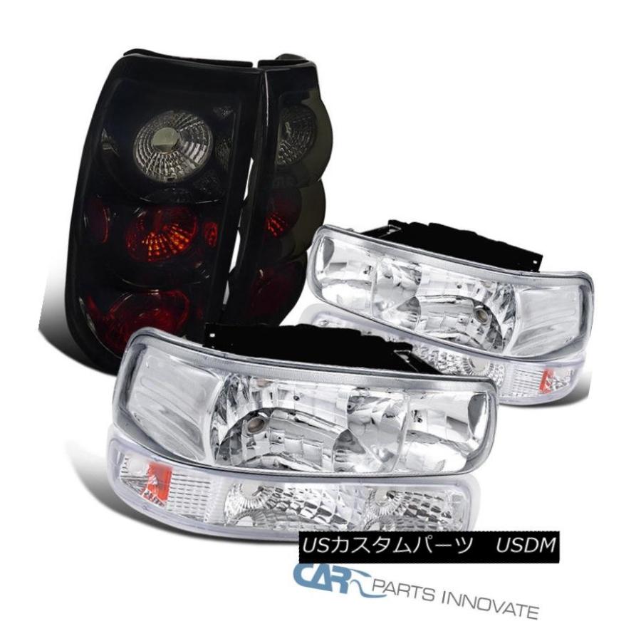 ヘッドライト 99-02 Chevy Silverado Clear Headlights + Bum   /信号+光沢のある