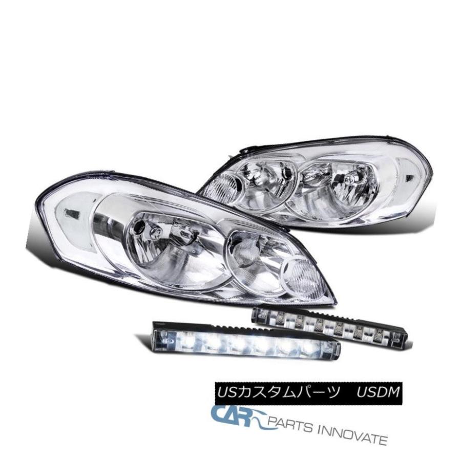 ヘッドライト シボレー06-13インパラ06-07モンテカルロクリアヘッドライト+スリ m 6-LED DRLフォグライト Chevy 06