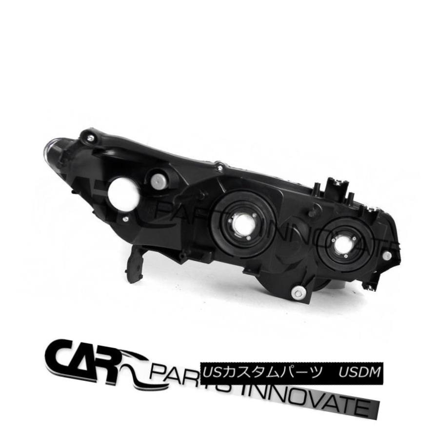 ヘッドライト 06-11ホンダシビック2Drクーペブラッククリスタルヘッドライトランプ+ LEDフォグバンパーDRL For 06-11 Hondaの画像