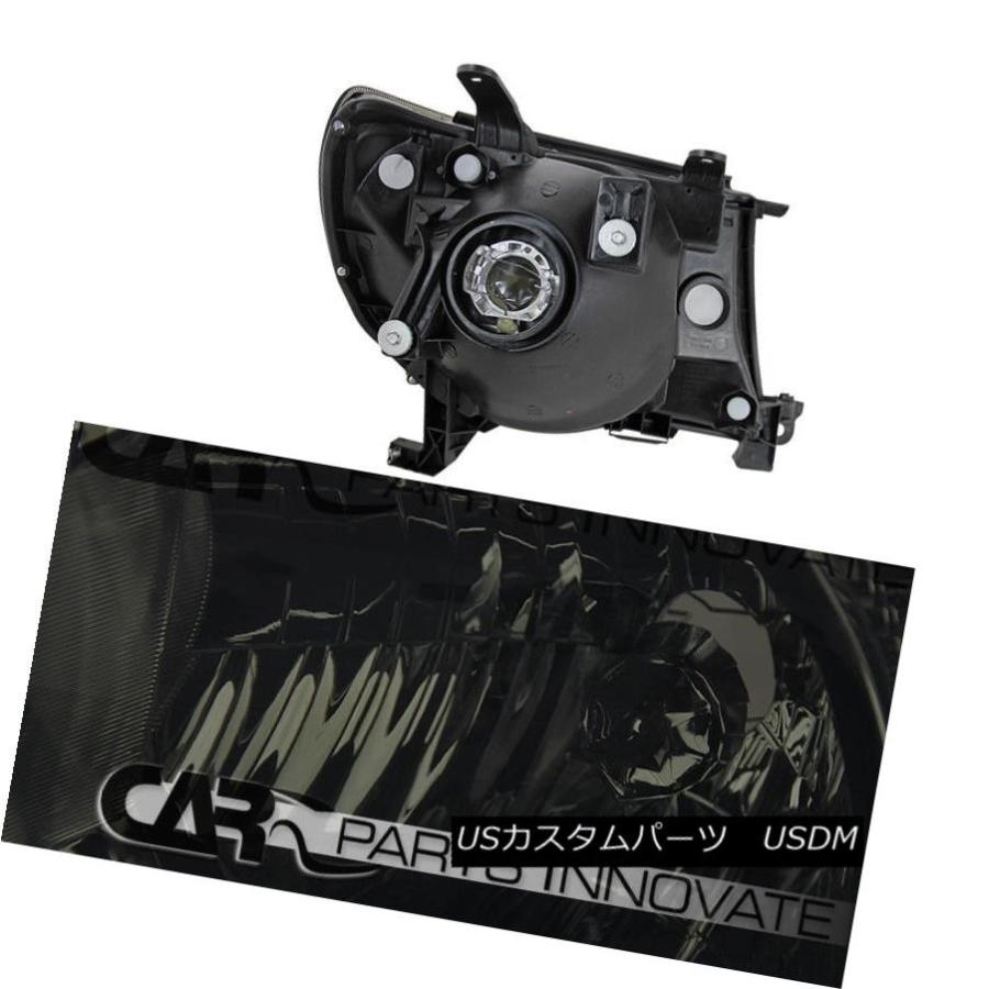 ヘッドライト 05-11トヨタタコマピックアップスモークレンズヘッドライト+着色フォグバンパーランプ For 05-11 Toyota Tacomaの画像