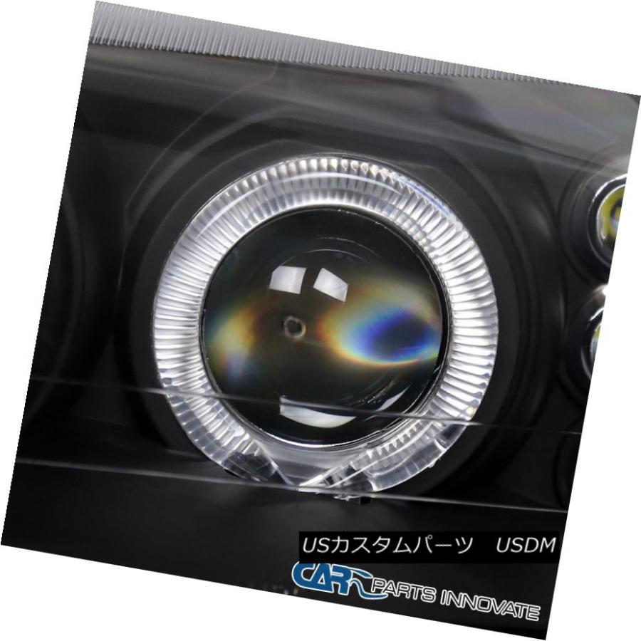 ヘッドライト フォード99-04ムスタングブラックハロープロジェクターヘッドライト+ LEDフォグライトバンパーランプ Ford 99-04 Mustの画像