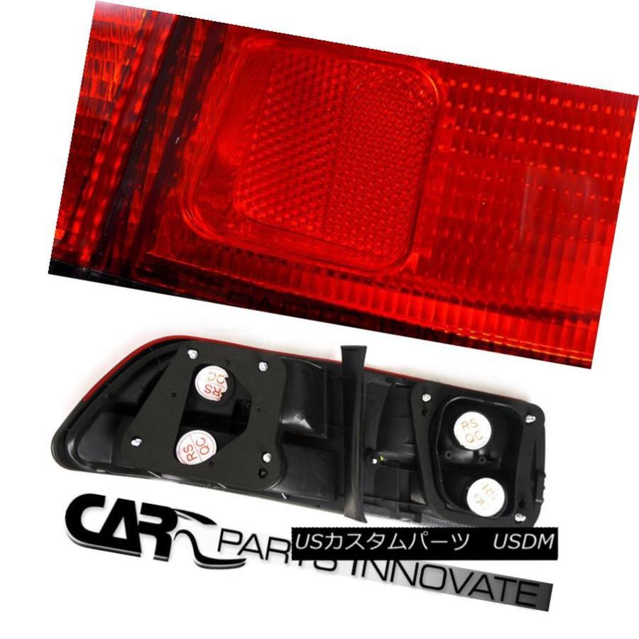 ヘッドライト 96-98ホンダシビック2Drダイヤモンドブラックヘッドライト+レッド煙テールブレーキランプ For 96-98 Honda Civicの画像