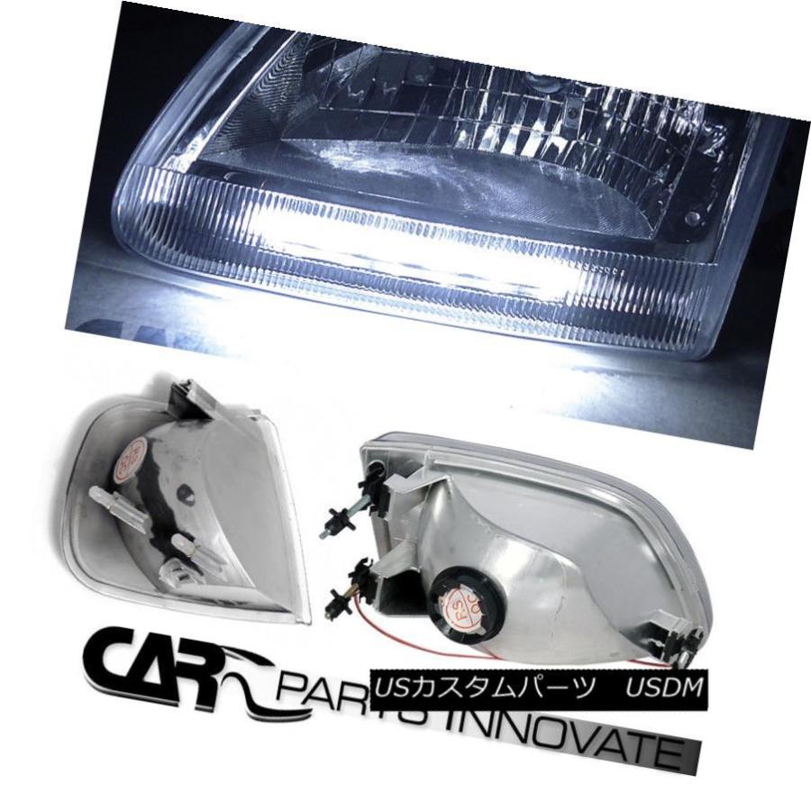 ヘッドライト 1997-2002 Ford ExpeditionクロームLED DRLヘッドライト+ Cor   ner +クの画像