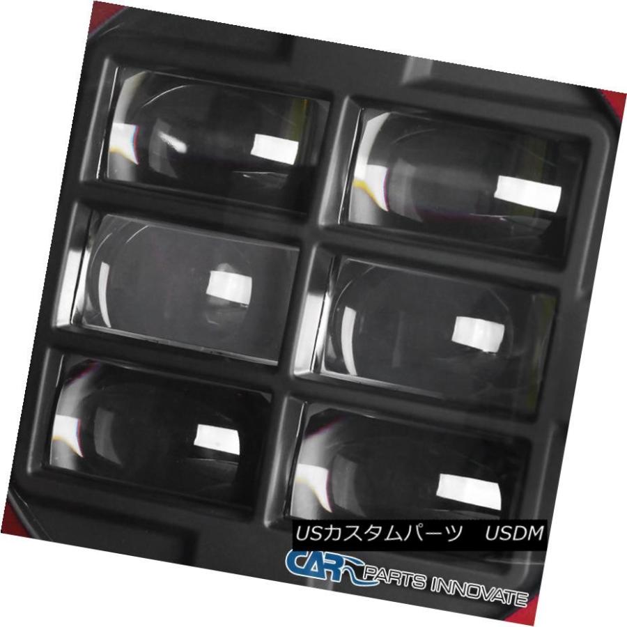 ヘッドライト 2PC 7 \"ラウンドブラックホワイトLEDレッドリムプロジェクターヘッドランプランプラングラーTJ 2PC 7\" Round Blacの画像