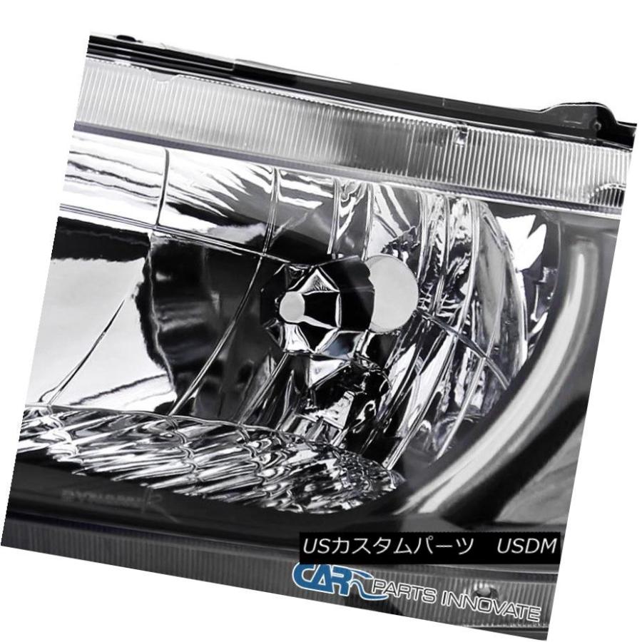 ヘッドライト フィット2006-2011ホンダシビック2Drクーペ交換ブラックヘッドライトヘッドランプペア Fit 2006-2011 Honda Cの画像