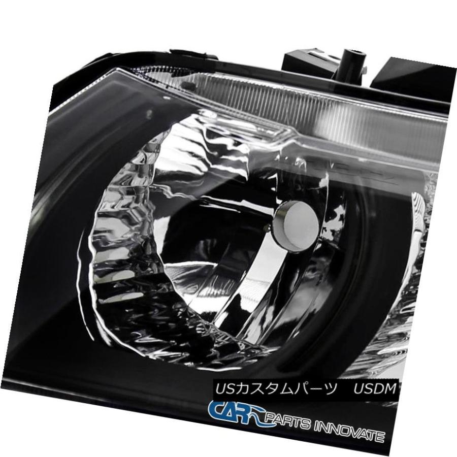 ヘッドライト フィット2006-2011ホンダシビック2Drクーペ交換ブラックヘッドライトヘッドランプペア Fit 2006-2011 Honda Cの画像