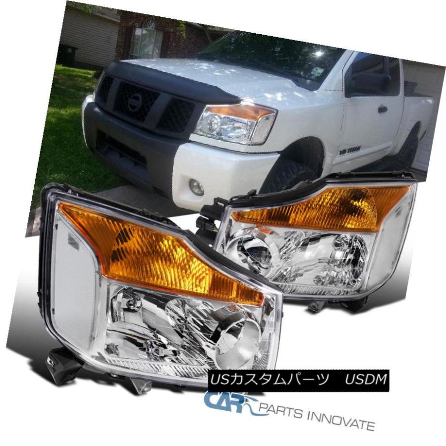 ヘッドライト 日産04-15タイタン04-07アルマダピックアップ交換用ヘッドライトランプ For Nissan 04-15 Titan 04-07