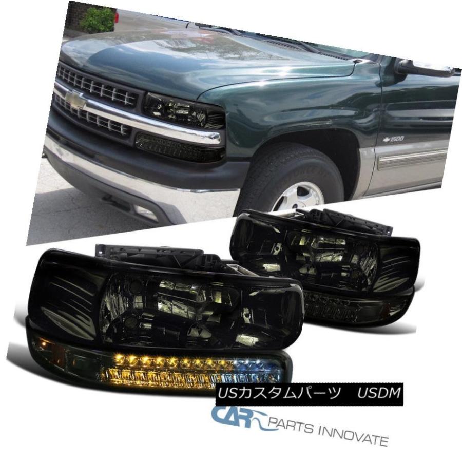 ヘッドライト 99-02 Silverado 00-06郊外のタホ煙のヘッドライト+ LEDバンパーシグナルランプ 99-02 Silverado 0