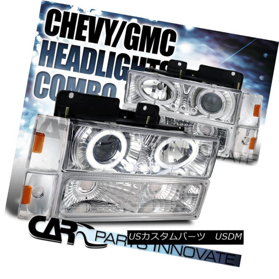 ヘッドライト 1988-1993 Chevy / GMC C10 C / Kクロームプロジェクターヘッドライト（バンパーコーナーランプ付） 1988-