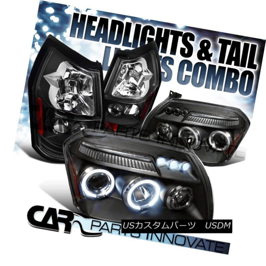 ヘッドライト 05-07ダッジマグナムブラックツインハローLED DRL