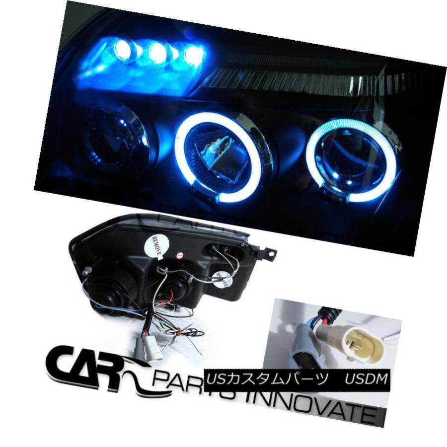 ヘッドライト 05-07ダッジマグナムブラックツインハローLED DRL