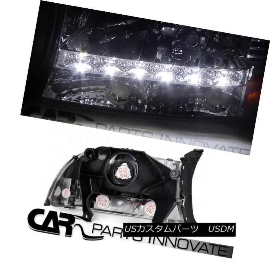 ヘッドライト 97-04 Dodge Dakota DurangoクリスタルクリアSMD LEDヘッドライト+ LEDフォグバンパーDRL 97-04の画像