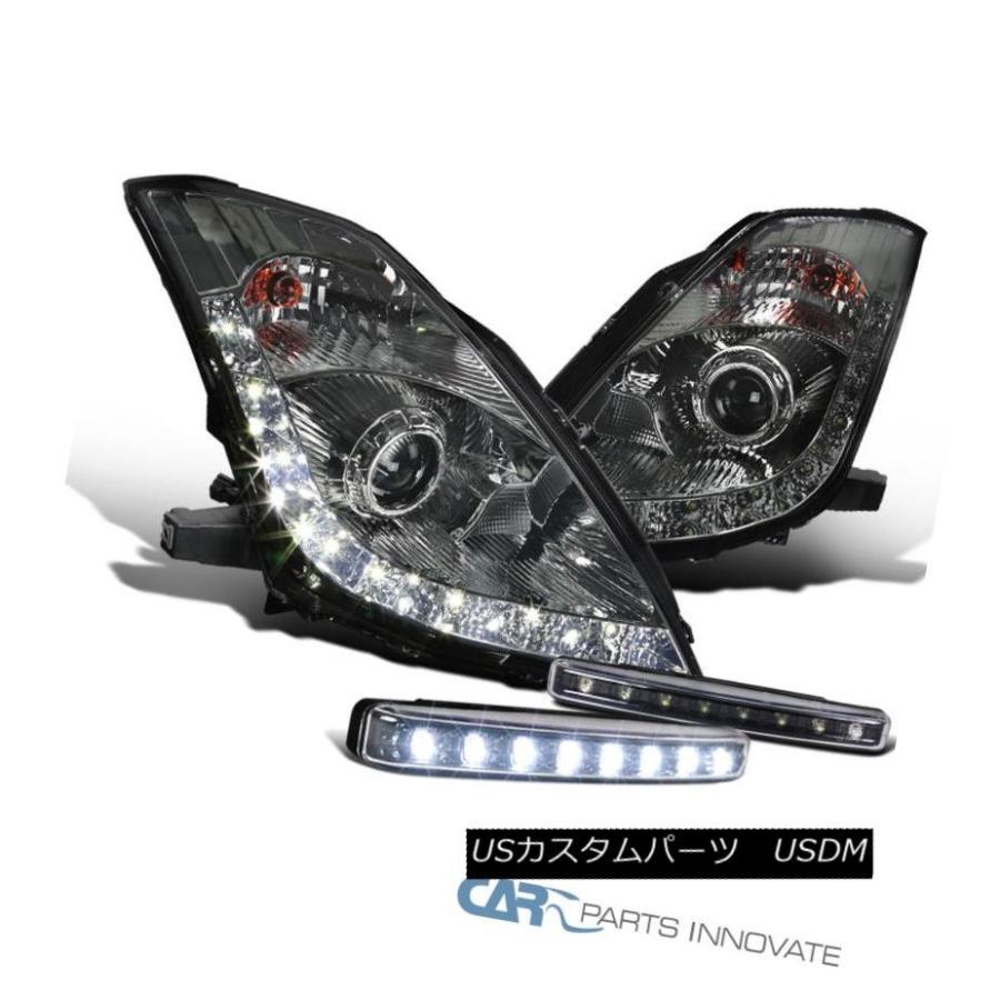 ヘッドライト フィット06-09 350Z Z33フェアレディ煙LEDプロジェクター