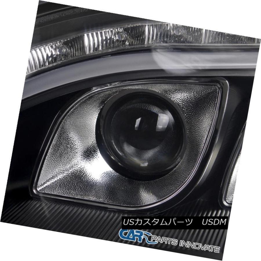 ヘッドライト 98-06ベンツW220 S320 S420ブラックデュアルプロジェクターヘッドライト+ LED信号DRLストリップ 98-06 Benの画像