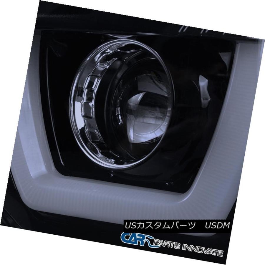 ヘッドライト Dodge 11-14 Charger Glossy Black \"Iced LED Halo\" DRLプロジェクターヘッドライトランプの画像