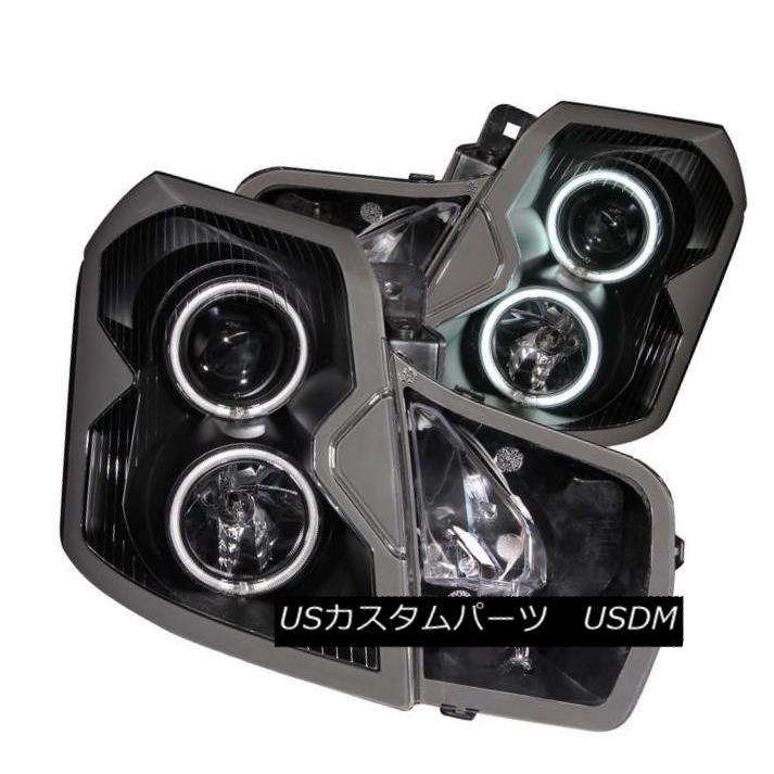 ヘッドライト ANZO 121417 03-07キャデラックCTS用黒色CCFLハロープロジェクターヘッドライト2個セット ANZO 121417 S