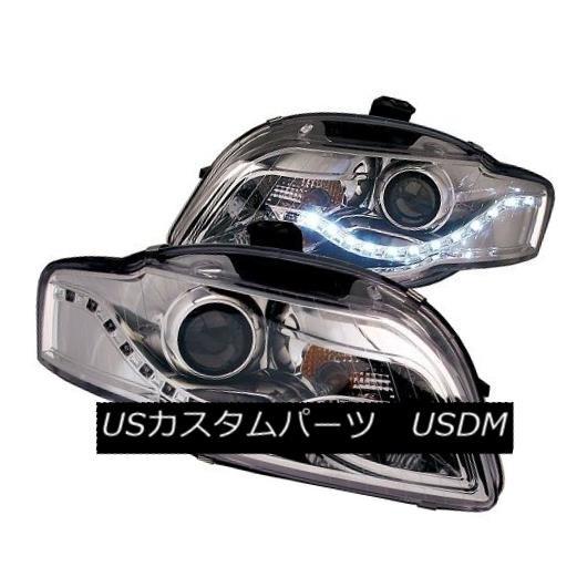 ヘッドライト ANZO 121317 06-08 Audi A4用クロームハロゲンプロジェクターヘッドライト（2個セット） ANZO 121317 C