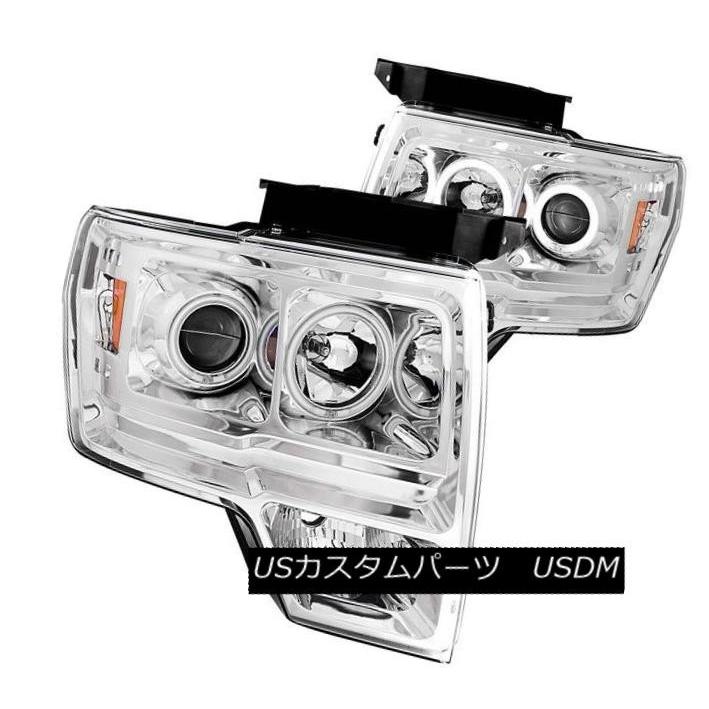 前照灯 ANZO 111162ジェラルド・r・フォードF-150用クロームCCFLハロープロジェクターヘッドライト2仕掛ける ANZO 111162 Set of 車、バイク、自転車-ライト、レンズ