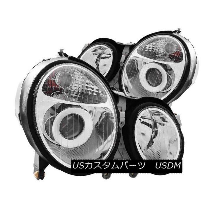 ヘッドライト ANZO 121086 00-2 Mercedes-Benz E-Class用2つのクロームプロジェクターヘッドライトセット ANZO
