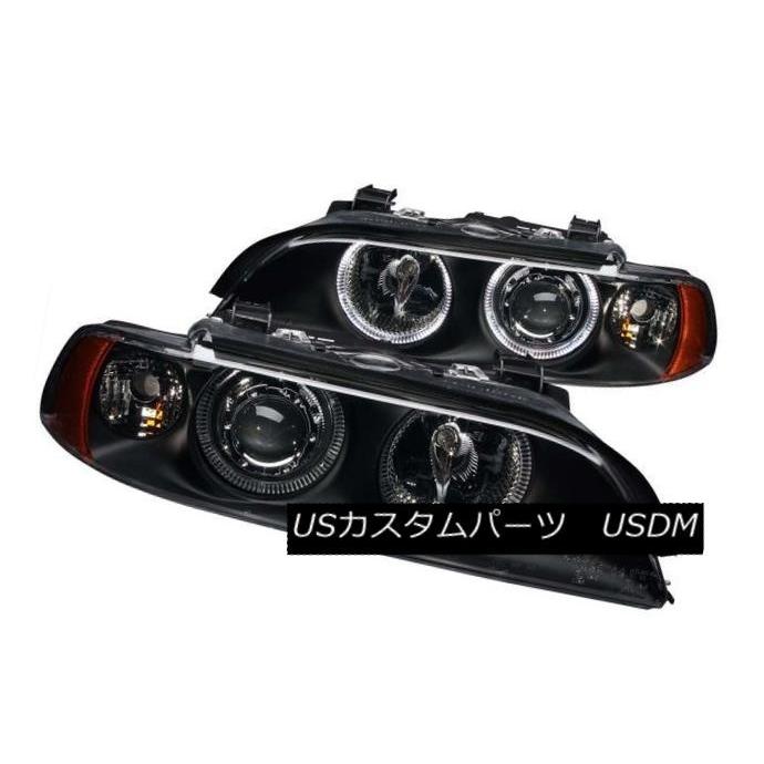 前照灯 ANZO 121017 97-01 BMW 5続きもの用ブラックハロープロジェクターヘッドライト2仕掛ける ANZO 121017 Set 車、バイク、自転車-ライト、レンズ