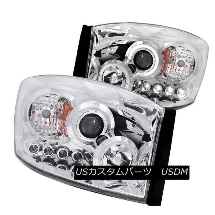 前照灯 ANZO 111210 Ram 1500/2500/3500用クロームハロープロジェクターヘッドライトセット ANZO 111210 S その他ライト-自動車