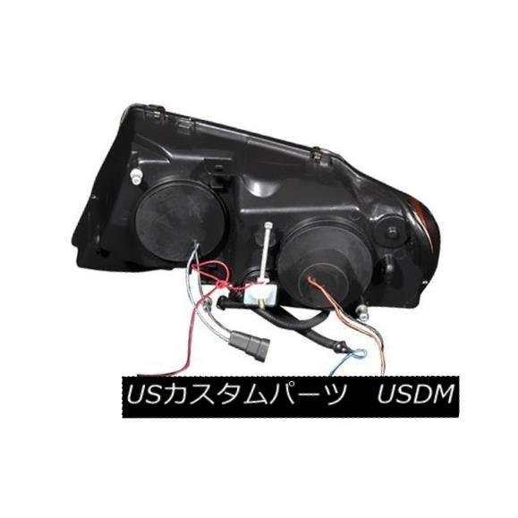 ヘッドライト ANZO 111043 99-04グランドチェロキー用ブラックハロープロジェクターヘッドライトセット ANZO 111043 Set oの画像