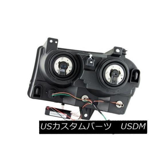 ヘッドライト ANZO 121138 05-10クライスラー300用の黒色CCFLハロープロジェクターヘッドライト2個のセット ANZO 121138の画像