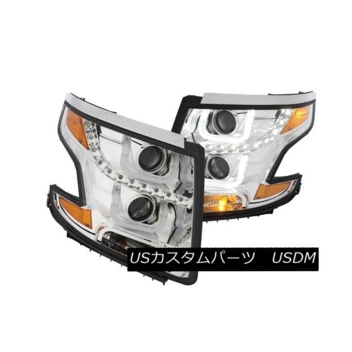 ヘッドライト Anzo 111341タホ/郊外用U字型クロームプロジェクタヘッドライトのペア Anzo 111341 Pair of U-Bar St