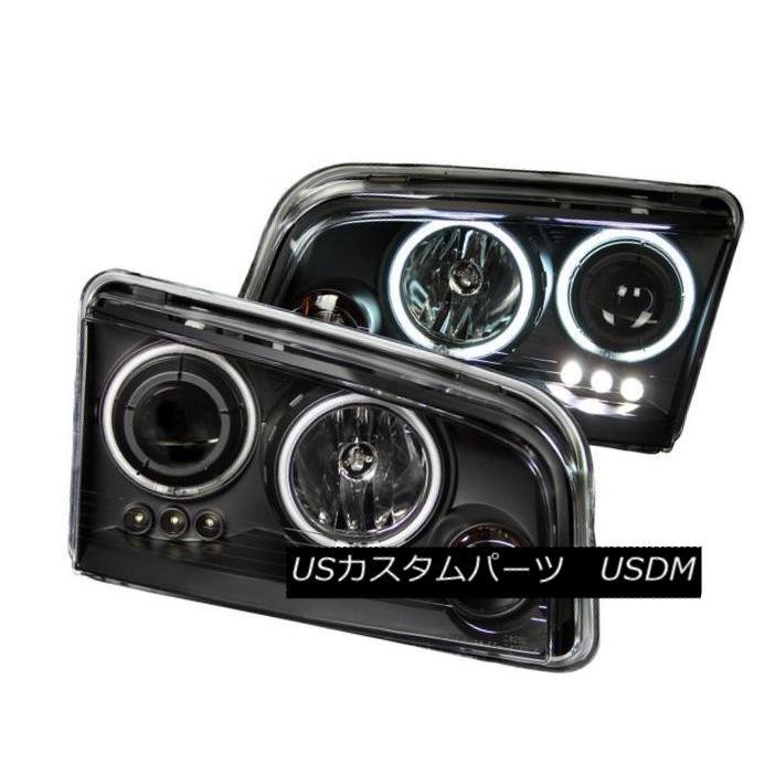 ヘッドライト ANZO 121218 06-10充電器用の黒色CCFLハロープロジェクターヘッドライト2個セット ANZO 121218 Set of