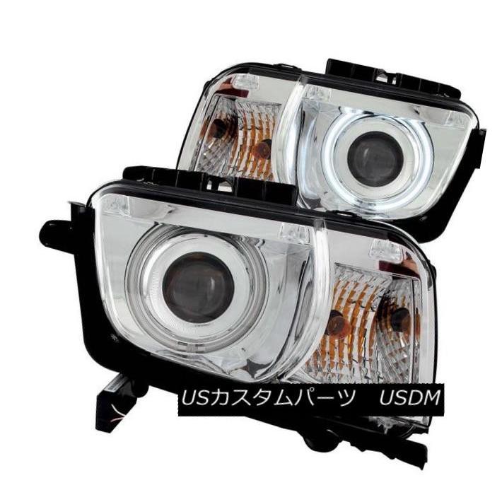 前照灯 ANZO 121311シボレーカマロ用クロームCCFLハロープロジェクターヘッドライトの仕掛ける ANZO 121311 Set of 2 車、バイク、自転車-自動車