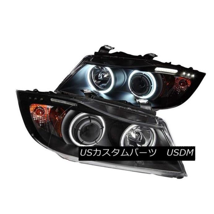 ヘッドライト ANZO 121335 06-08 BMW 3シリーズ用2個のCCFLハロープロジェクターヘッドライトセット ANZO 121335 S