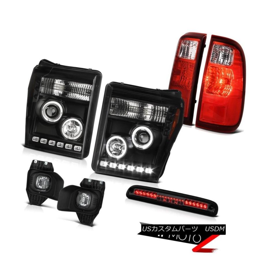 ヘッドライト 11-16 F250 Xlスモークルーフブレーキライトフォグランプワインレッドリアライトヘッドライト 11-16 F250 Xl Smo