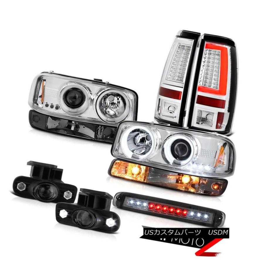 ヘッドライト 99-02シエラWTテールランプルーフキャブランプパーキングフォグCCFLヘッドランプTron STyle 99-02 Sierra W