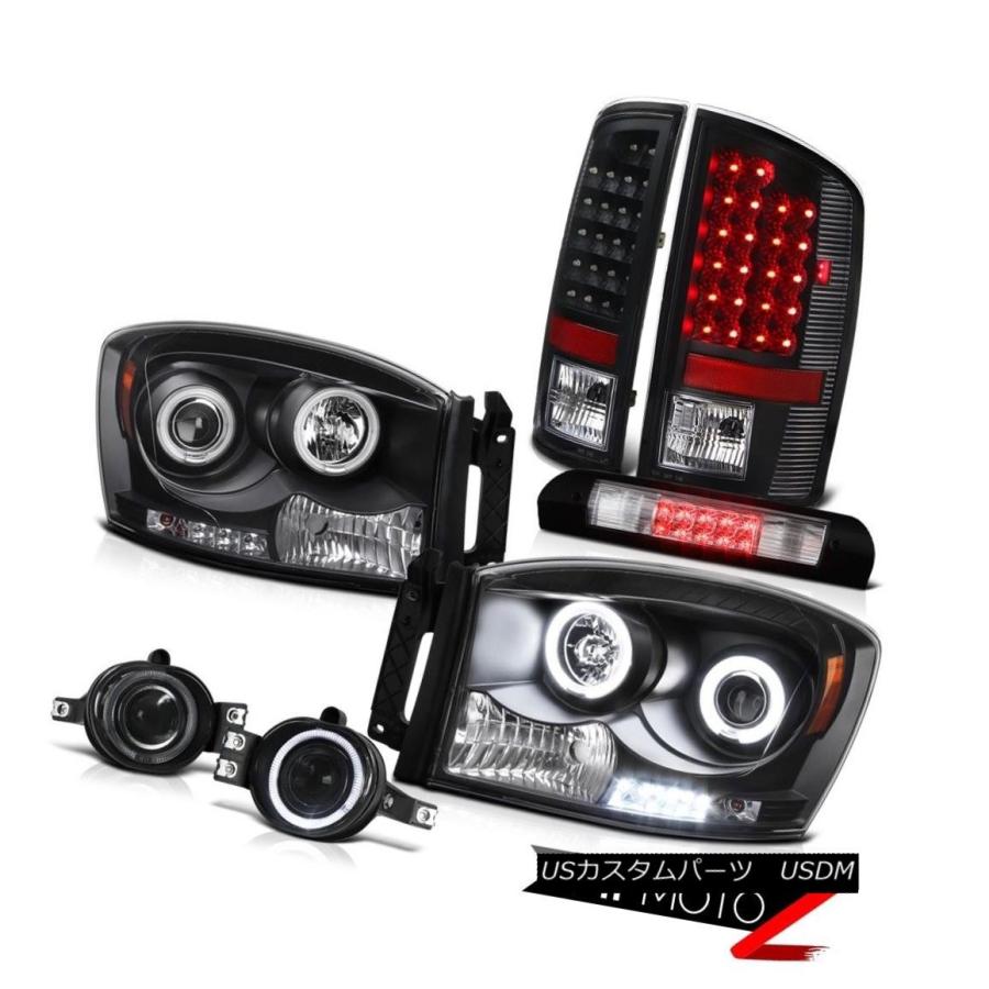 ヘッドライト 2X CCFLヘッドライトLEDタイルランプスモークフォッグハイブレーキ2006 Dodge Ram PowerTech 2X CCFL