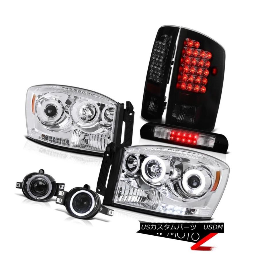 ヘッドライト 07 08 Ram 1500 CCFLヘッドライトエンジェルアイLEDテールライトフォグライト第3ブレーキ 07 08 Ram 1500