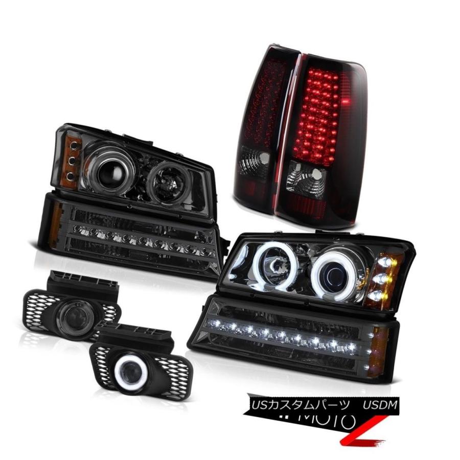 ヘッドライト 2003-2006 Silverado 1500 Foglights赤い煙のテールライトパーキングライトヘッドランプ 2003-2006