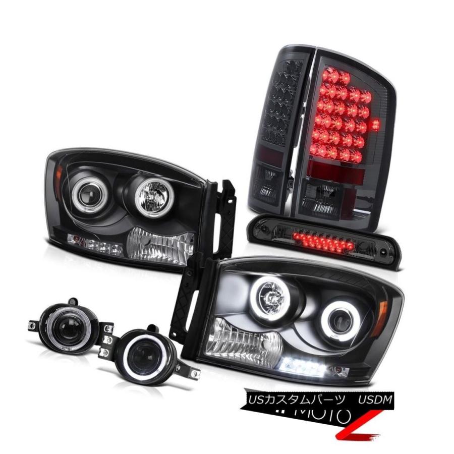 ヘッドライト プロジェクターCCFL Halo Smoke LED灯台バンパーフォグハイストップ2006 Dodge Ram V6 Projector