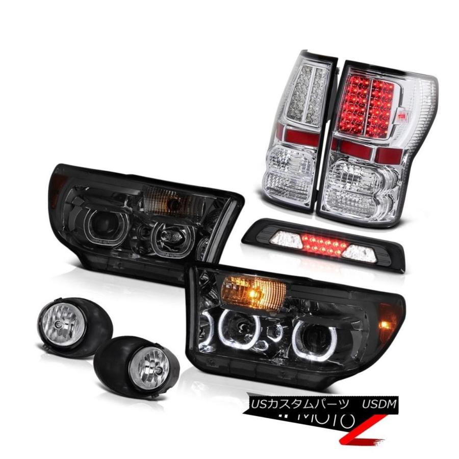 ヘッドライト 07-13トヨタトンドラプラチナスモーキーヘッドランプフォグランプ3RDブレーキランプテールLED 07-13 Toyota Tundr