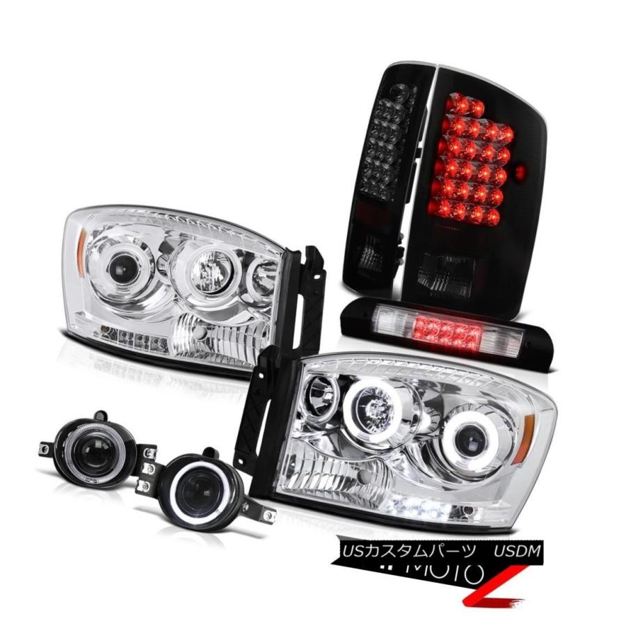 ヘッドライト 2007年2008年新型CCFL HaloリングヘッドランプLEDテールライトフォグランプ第3ブレーキ 2007 2008 Ram NE