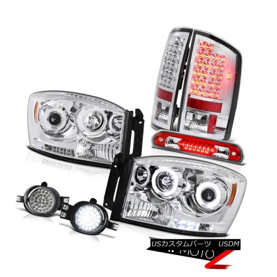 ヘッドライト DRLヘッドライトクロームテールライトLEDフォグ第3ブレーキカーゴ2006 Dodge Ram V8 DRL Headlight Ch
