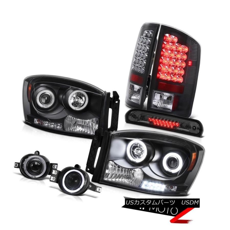 ヘッドライト ブラックDRL CCFLリングヘッドランプLED曇り灯霧走行第3ブレーキ2006年ST Black DRL CCFL Ring Head