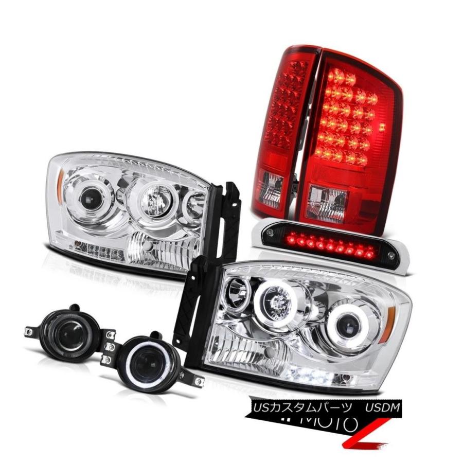 ヘッドライト ユーロCCFL HaloリングヘッドランプLEDタイルランププロジェクターフォグストップブラック2006 Ram ST Euro CCF