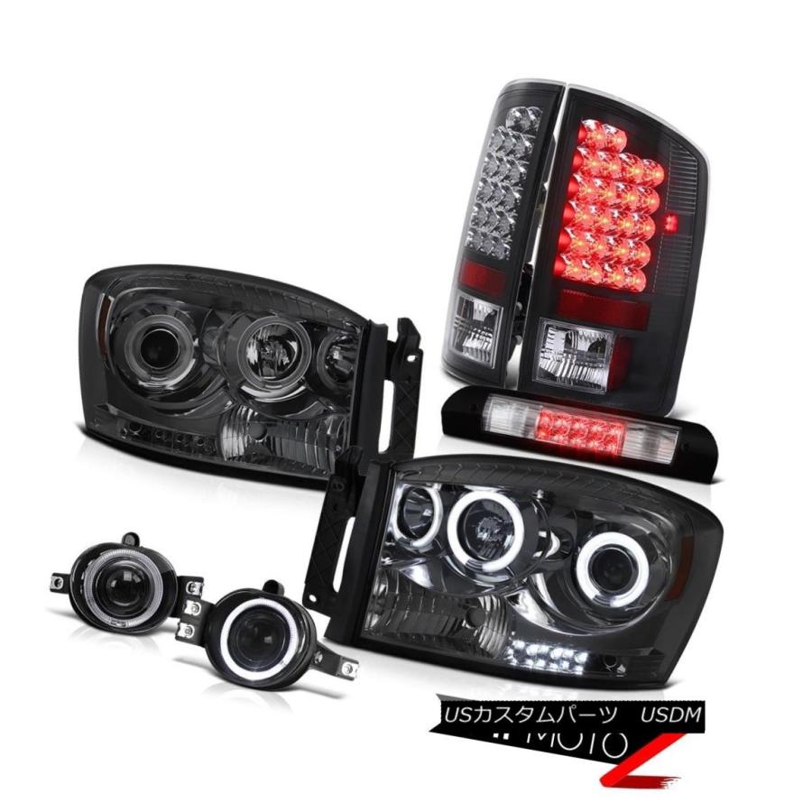 ヘッドライト CCFL HaloヘッドランプテールライトLEDプロジェクターフォグThird Brake 2006 Ram Hemi 1500 CCF