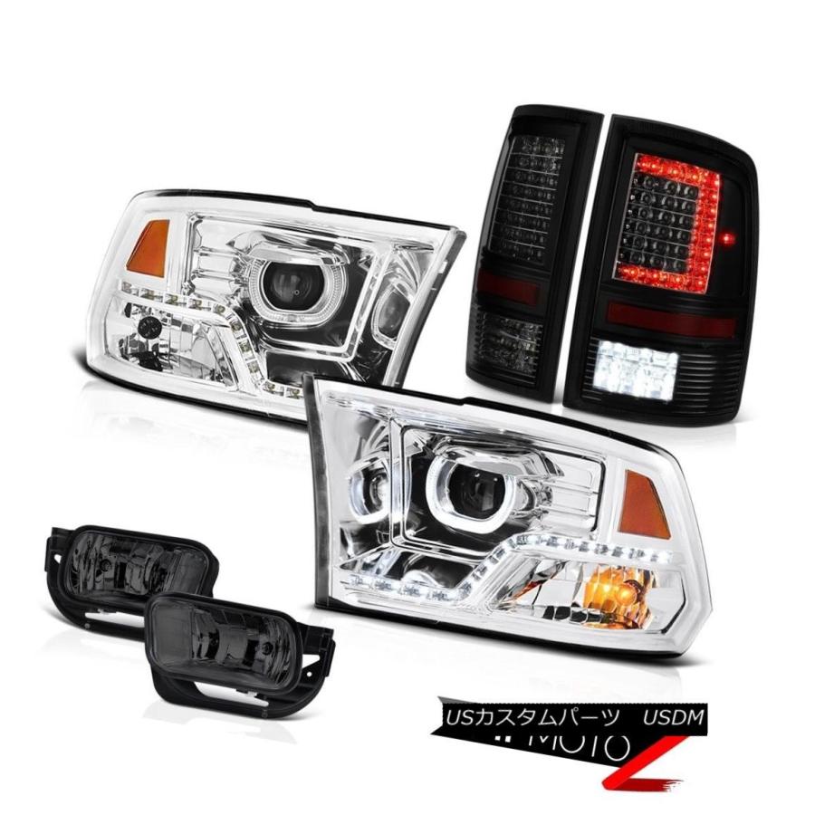 ヘッドライト 09-18ダッジRAM 3500テールライトクロームDRLヘッドライトフォグ交換SET PAIR 09-18 Dodge RAM 350