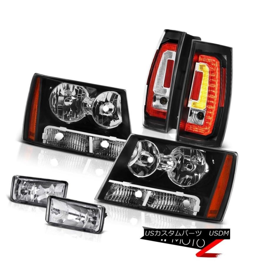 ヘッドライト 07-12 13 14 Chevy Tahoe NighthawkブラックヘッドランプLedテールスターリングクロムスポット 07-12