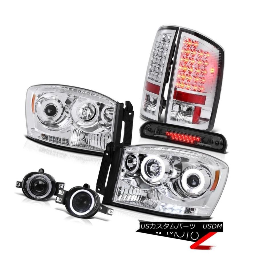 ヘッドライト CCFL HaloヘッドライトLED電球テールライトユーロフォグスモーク2006年第3回Dodge Ram 1500 CCFL Halo