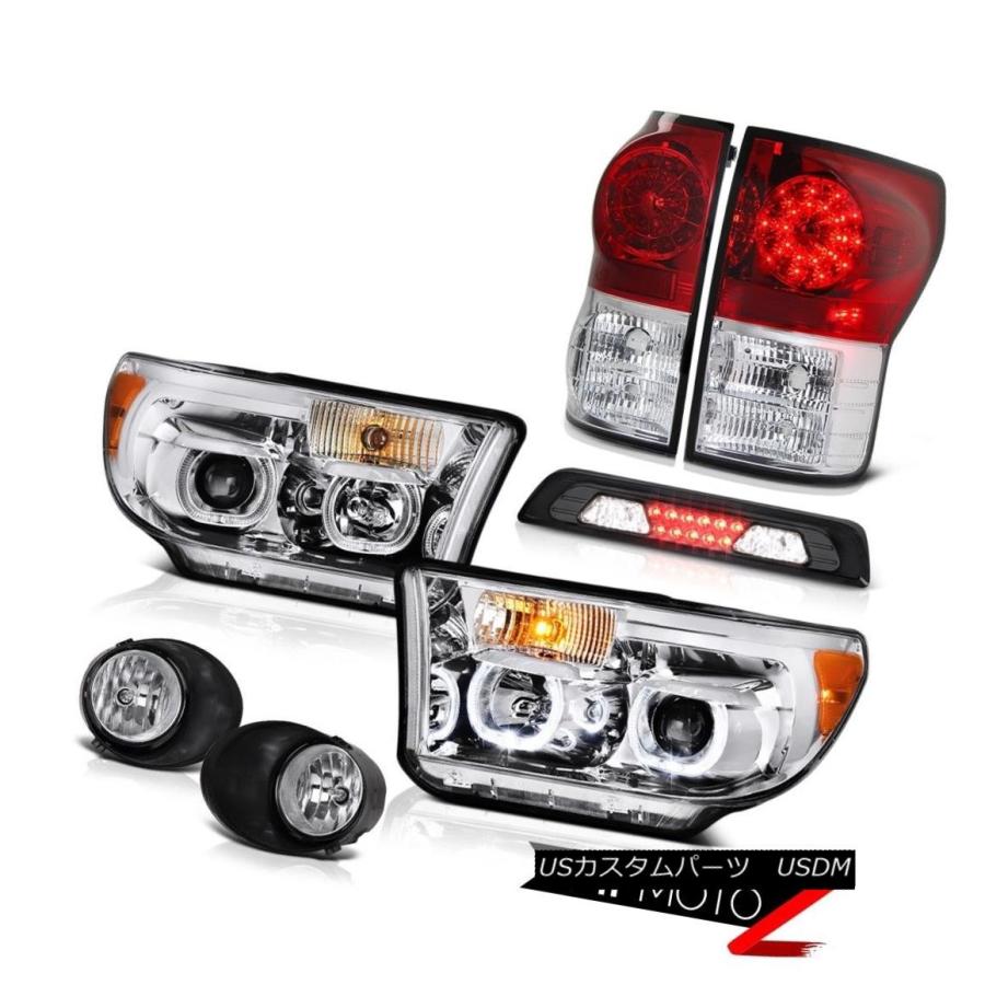 ヘッドライト 07-13トヨタトンドラSR5ヘッドランプフォグランプスモークルーフキャブランプ赤い灯台 07-13 Toyota Tundra SR5