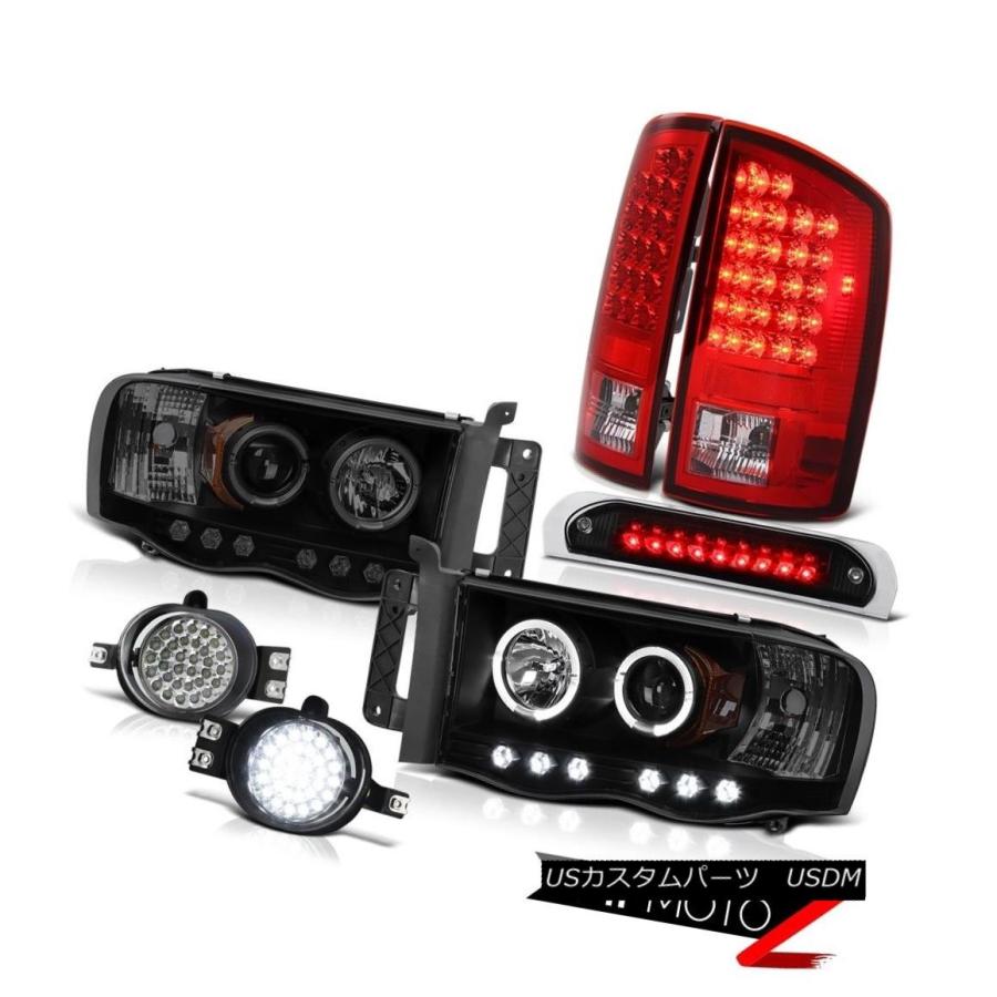ヘッドライト 02 03 04 05 Ram Smoke Halo LEDヘッドライト茶色赤昼間フォグ第3ブレーキ 02 03 04 05 Ram S