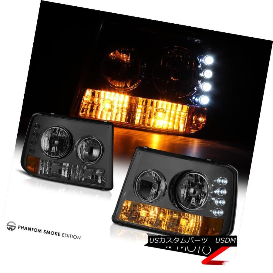 ヘッドライト 2000-2006タホバンパーヘッドライトクロームLED SMDテールライトフォグマットブラックグリル 2000-2006 Tahoe_1
